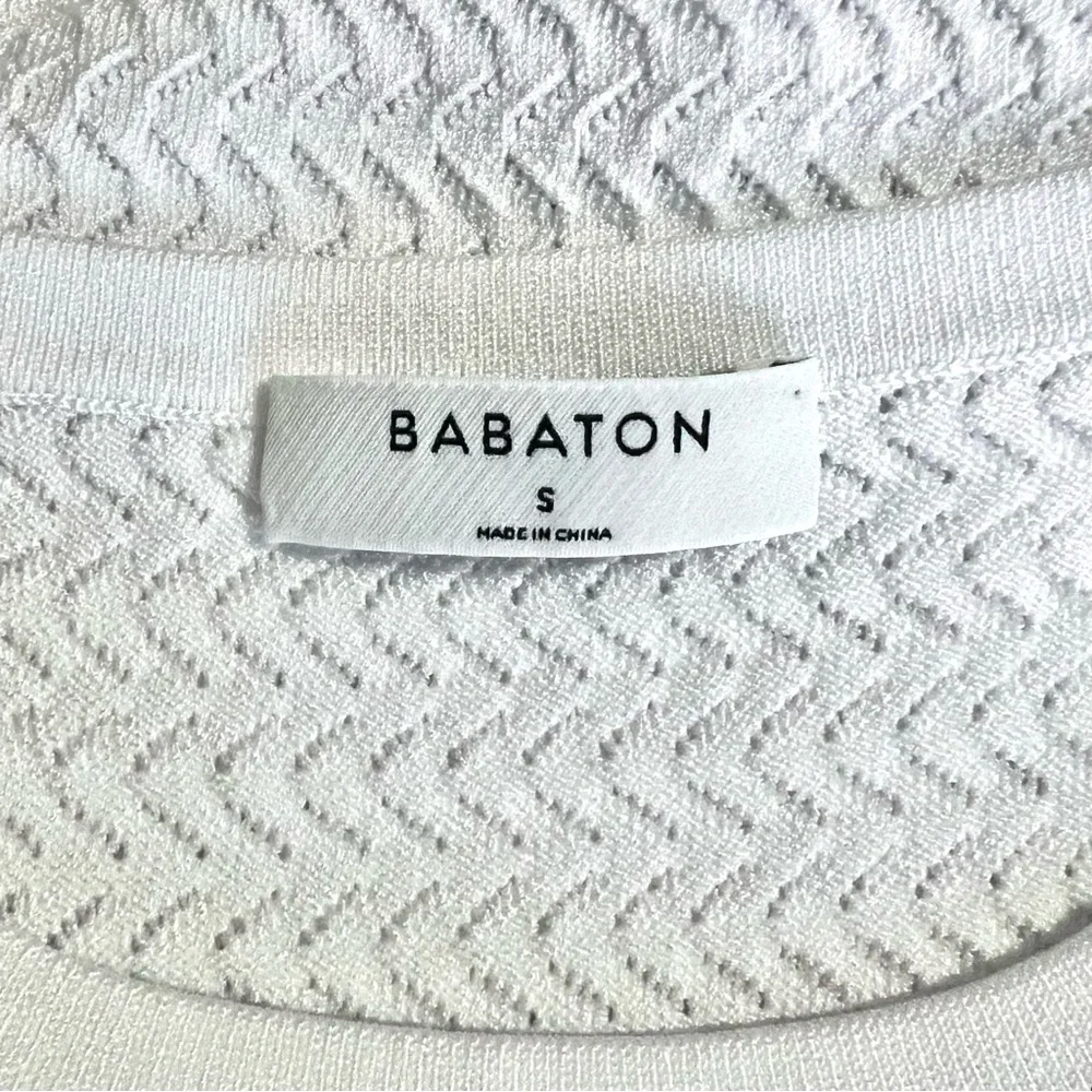 Aritzia Babaton Pointelle Sweater Knit Crop Tank Top - Picture 3 of 4